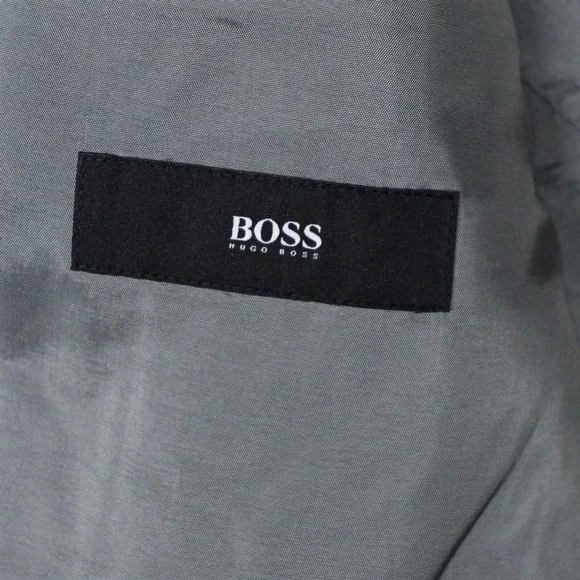 Hugo Boss 40R Gray Glenn Check Paolini/Movio‎ USA Made Sport Coat Suit Jacket